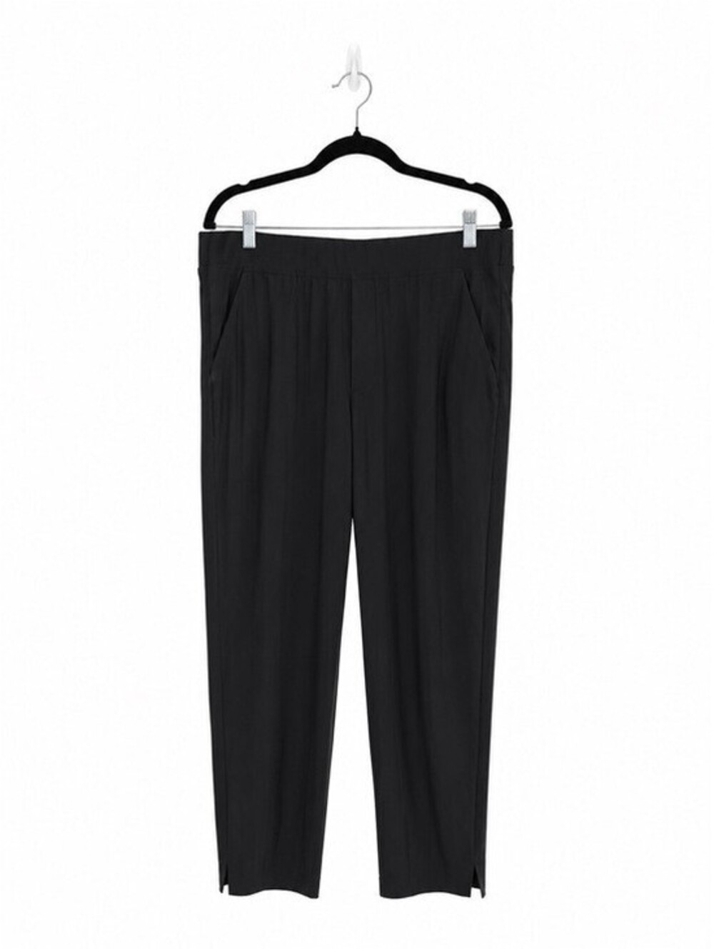 Athleta Brooklyn Ankle Pants Women's 12 Black Pull-On Travel Career